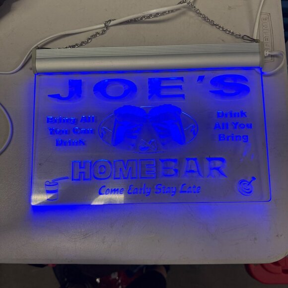 Joes Home Bar LED Light Sign - Picture 6 of 6
